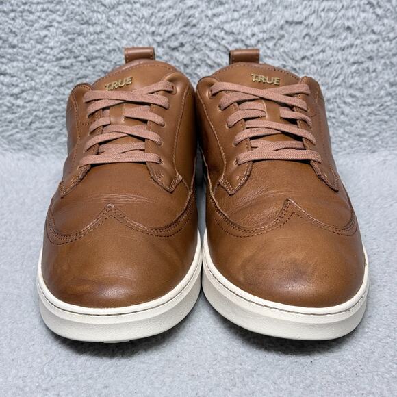 True Linkswear FS Tour Mens Size 13 Spikeless Golf Shoes Wingtip Brown Leather - Picture 2 of 10